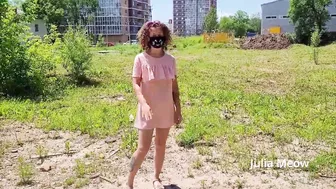 Flashing Boobs And Pussy In The City And Then In The Field