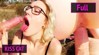 Real Public Outdoor Doggystyle Sex With Sloppy Blowjob & Cum In Mouth 4K