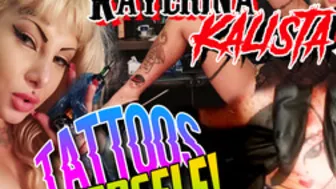 Katerina Kalista Tattoos Alt Erotic Logo On Herself In An Empty Tattoo Shop