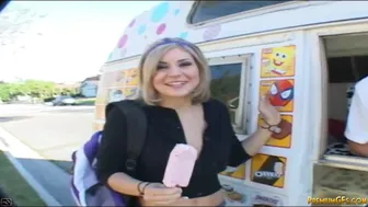 Sweet Stephanie Fucking Hard With Driver On Ice Cream Van