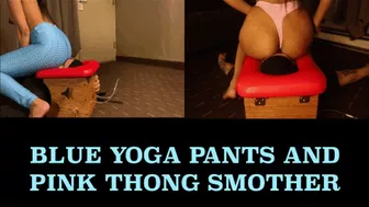 Princess Kylie - Blue Yoga Pants And Pink Thong Smother - {Sd}