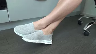 Victoria Wiggling Toes In Skinny Sneakers Sh