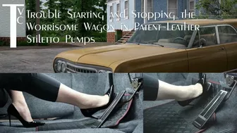 Starting And Stopping The Worrisome Wagon In Patent Leather Stilettos Pumps (Mp4 720P)