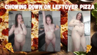 Chowing Down On Leftover Pizza