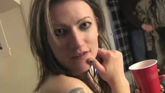 College Babe Drunk Gets Naked And Blowjob