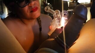 Sexy Nerdy Milf Gettin High Blowin Clouds & Blowin Cock