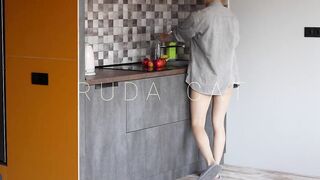 Passionate Morning Standing Sex With Petite Redhead Babe In The Kitchen - Ruda Cat