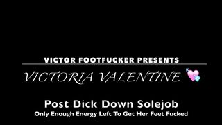 Post Dick Down Solejob: Only Enough Energy Left To Get Her Feet Fucked - Quickie Pov Footjob