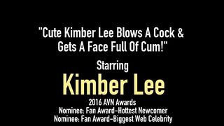 Cute Kimber Lee Blows A Cock & Gets A Face Full Of Cum