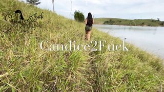 First Time Outdoor Sex With Cute Latina Ends In Risky Cumshot Candice2Fuck